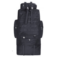 Тактичний туристичний рюкзак розсувний на 80-100 літрів TacticBag RVL XS100-1-чорний