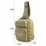 Сумка тактична через плече (однолямковий рюкзак) TacticBag RVL D14-койот