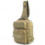 Сумка тактична через плече (однолямковий рюкзак) TacticBag RVL D14-чорний