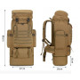 Рюкзак із системою M.O.L.L.E розсувний на 70-85 літрів TacticBag RVL k1006-койот