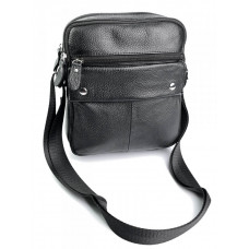 Мужская сумка через плечо из натуральной кожи RVL 989 Black