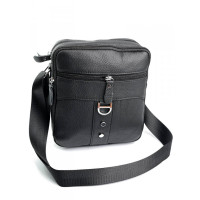 Чоловіча сумка через плече з натуральної шкіри RVL 2628 Black