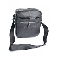 Мужская сумка через плечо из натуральной кожи RVL 1183 Black