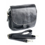 Жіночий чорний компактний клатч із натуральної шкіри RVL 0320 Black