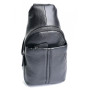 Чоловіча шкіряна сумка через плече (однолямочний рюкзак) RVL 1035 black