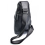 Чоловіча шкіряна сумка через плече (однолямочний рюкзак) RVL 1035 black
