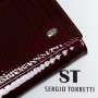 Жіночий шкіряний лаковий гаманець SERGIO TORRETTI W1-V bordo