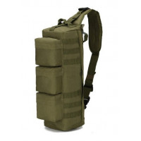 Велика однолямочна сумка ДШВ США GO-BAG Assault Pack В11 ЗЕЛЕНИЙ