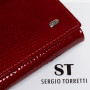 Жіночий шкіряний лаковий гаманець SERGIO TORRETTI W1-V-2 red